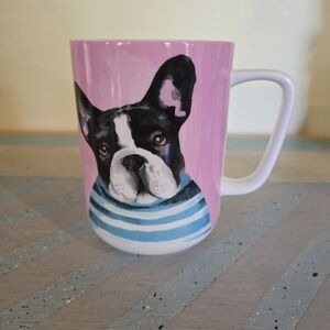 Pink Dog Mug with French Bulldog Design